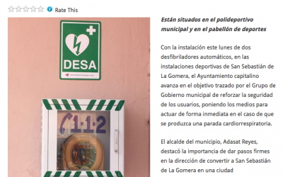 El Ayuntamiento instala desfibriladores en las instalaciones deportivas de San Sebastián